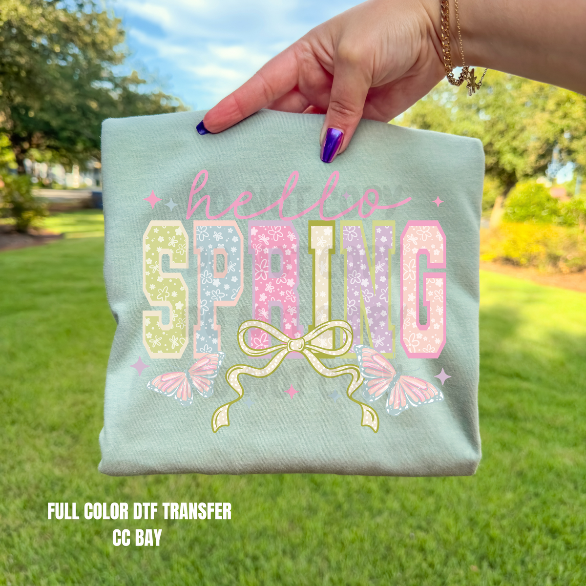 Pastel Hello Spring-DTF TRANSFER