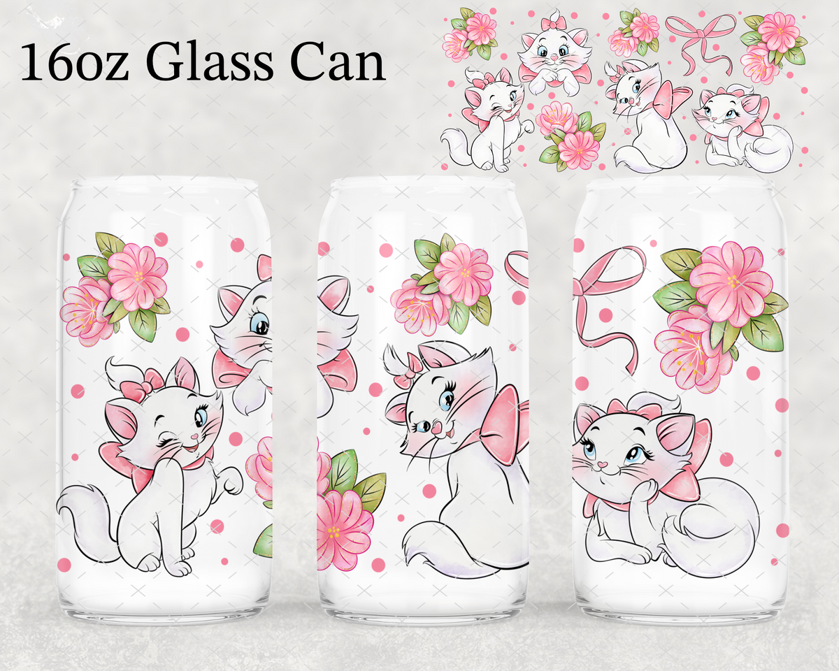 MTO Pink Girly Cat UV Cup Wrap