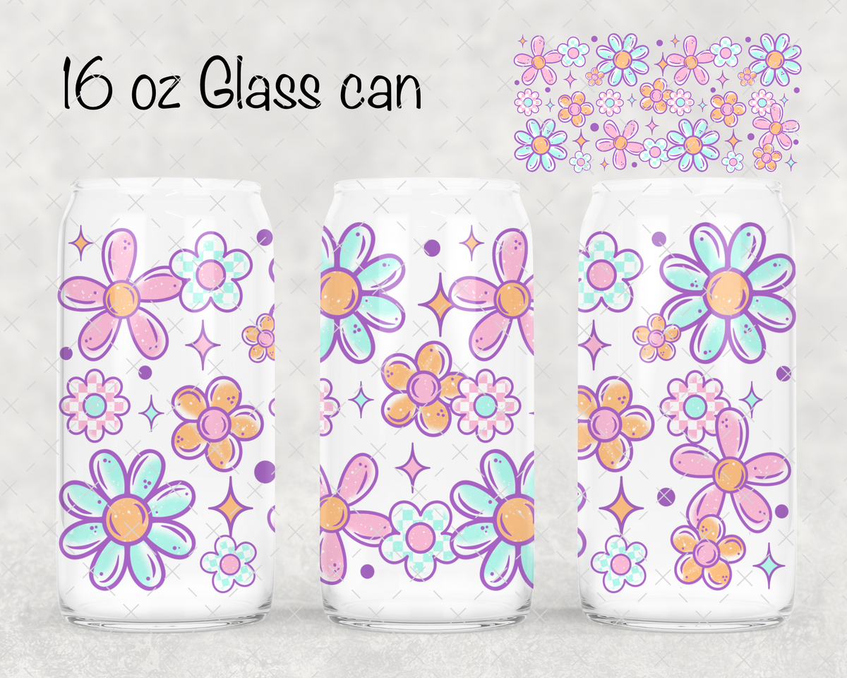 Pastel Flowers UV Cup Wrap