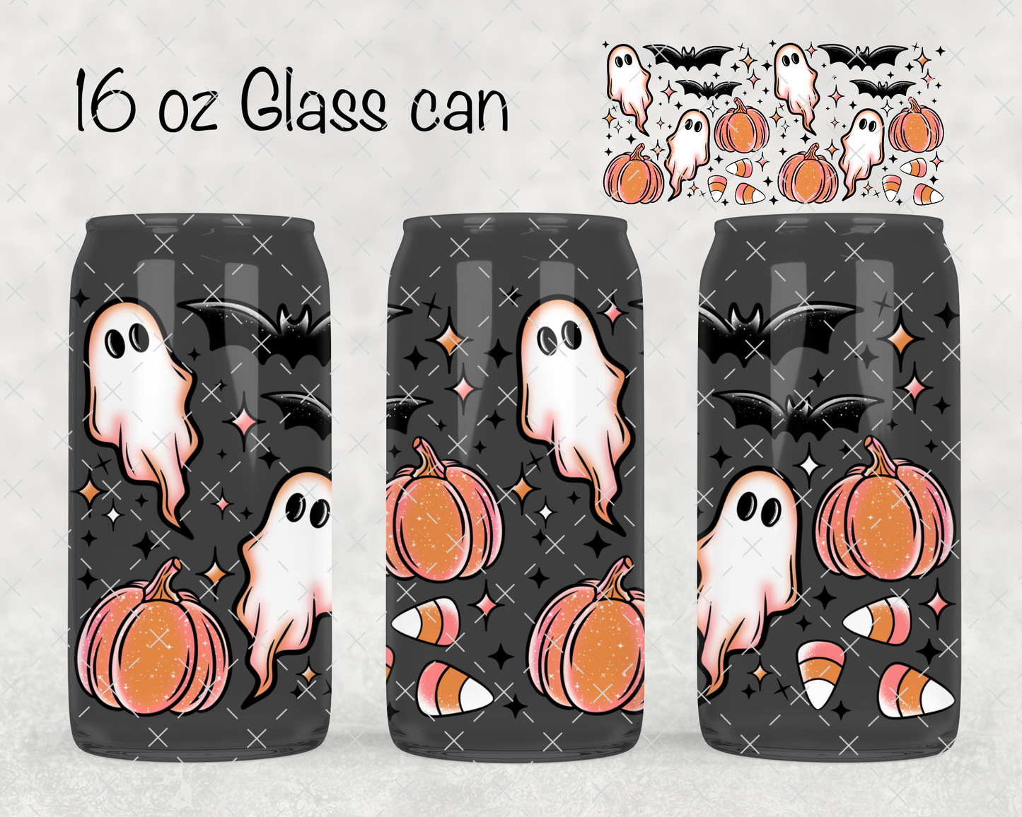 Pink & Orange Ghosties UV Cup Wrap