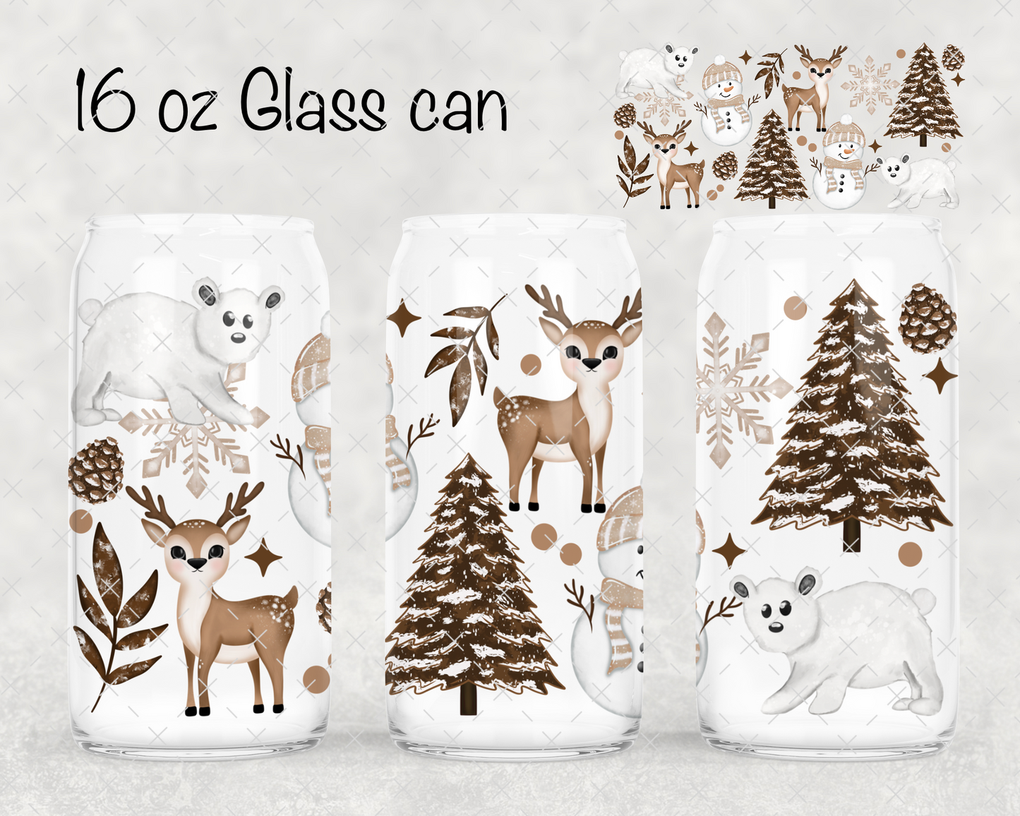 Polar Bear & Deer UV Cup Wrap