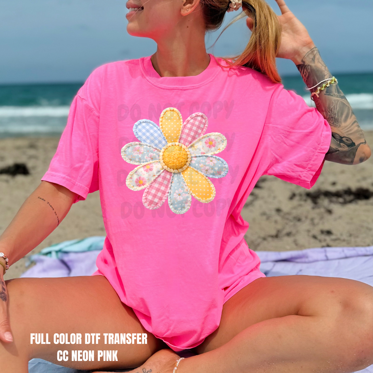 Quilted Flower-DTF TRANSFER