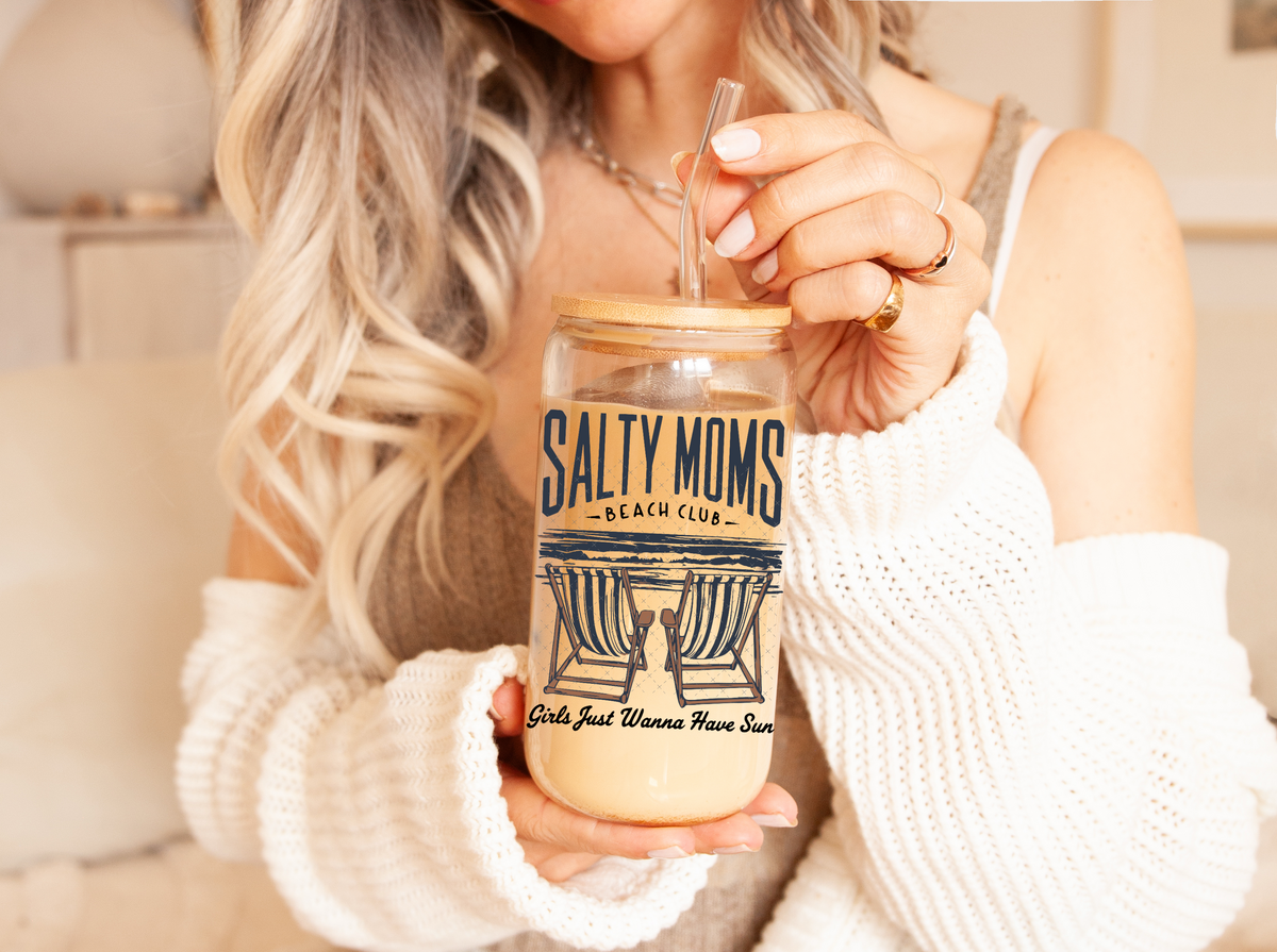 Salty Moms Beach Club UV Decal