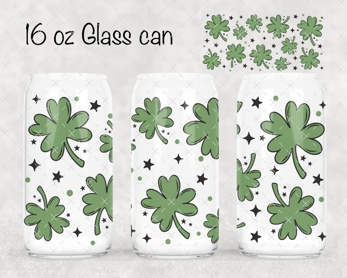 Green Shamrocks UV Cup Wrap