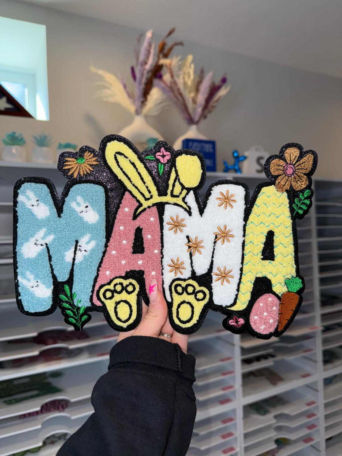 Mama Bunny Chenille Patch
