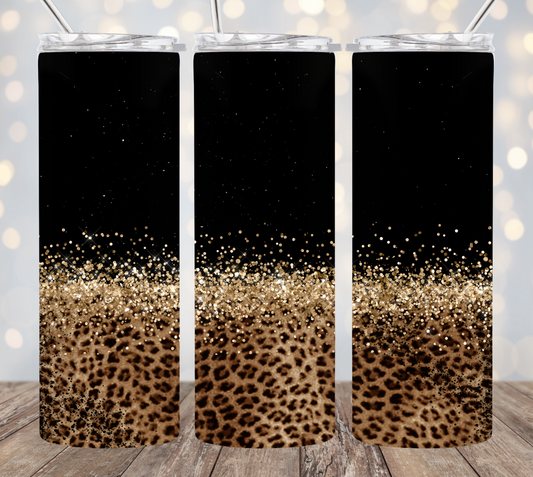 Cheetah Faux glitter Sublimation Print