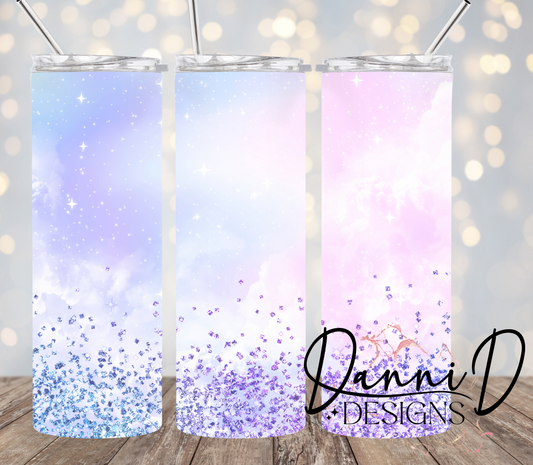 Pastel Purple Faux glitter Sublimation Print