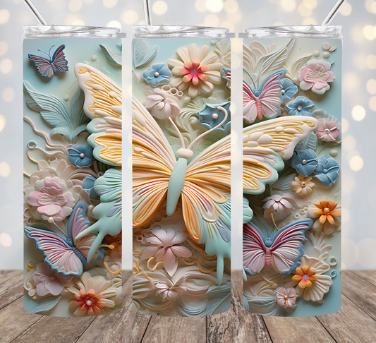 3D Butterfly Sublimation Print