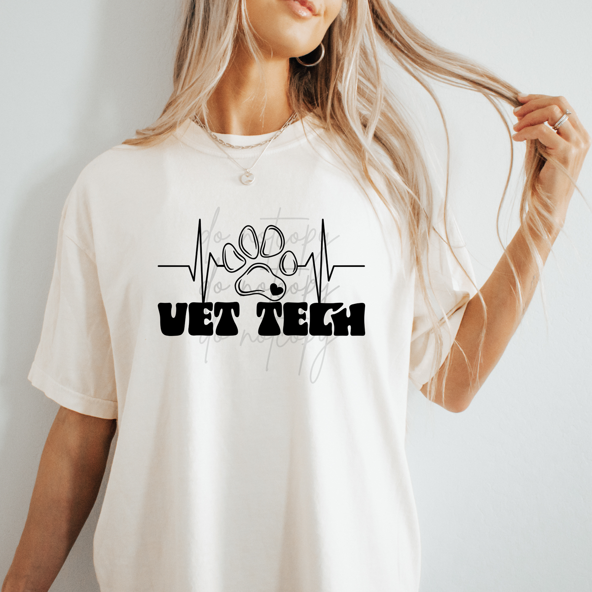 Vet Tech Single Color  *BLACK INK* Single Color Screen Print Transfer