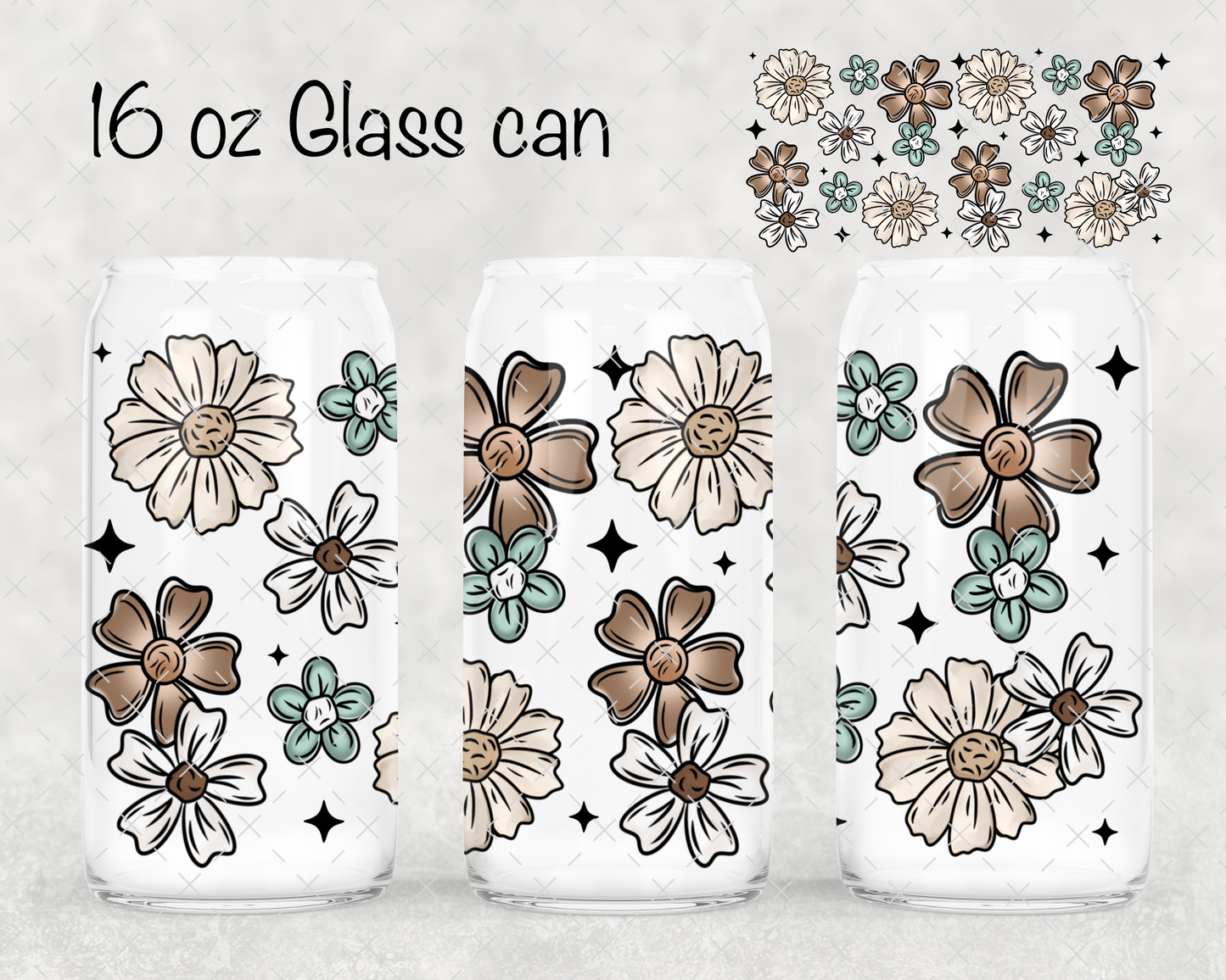 Winter Neutral Florals UV Cup Wrap