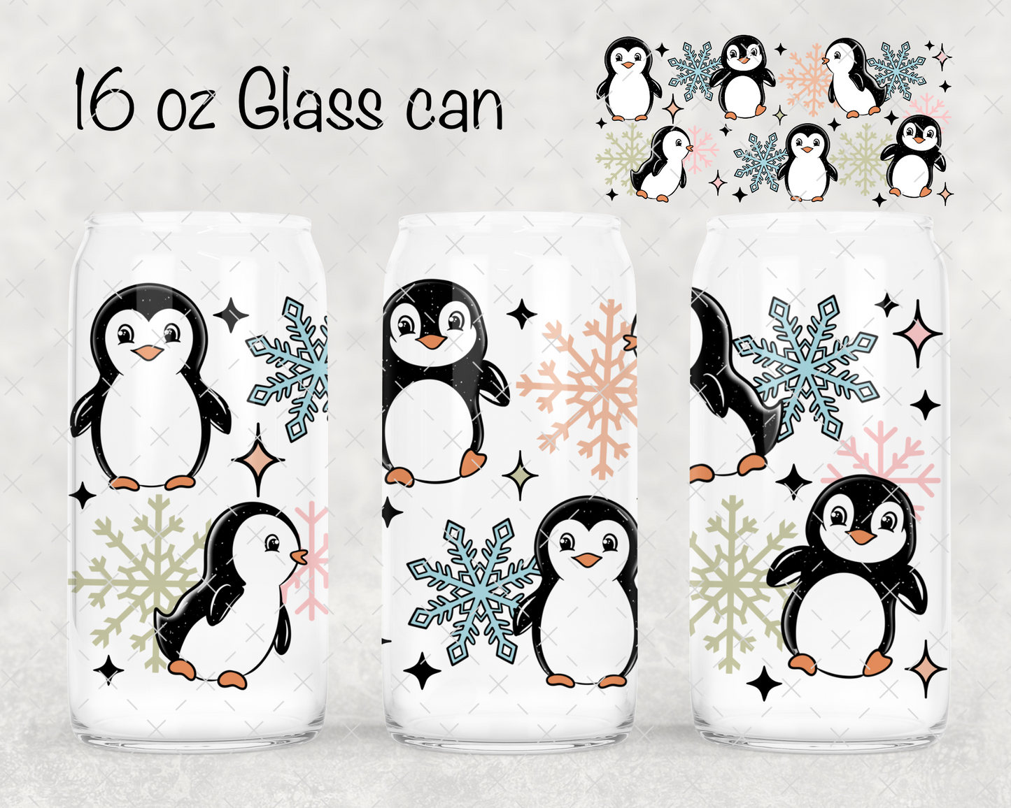 Winter Penguins UV Cup Wrap