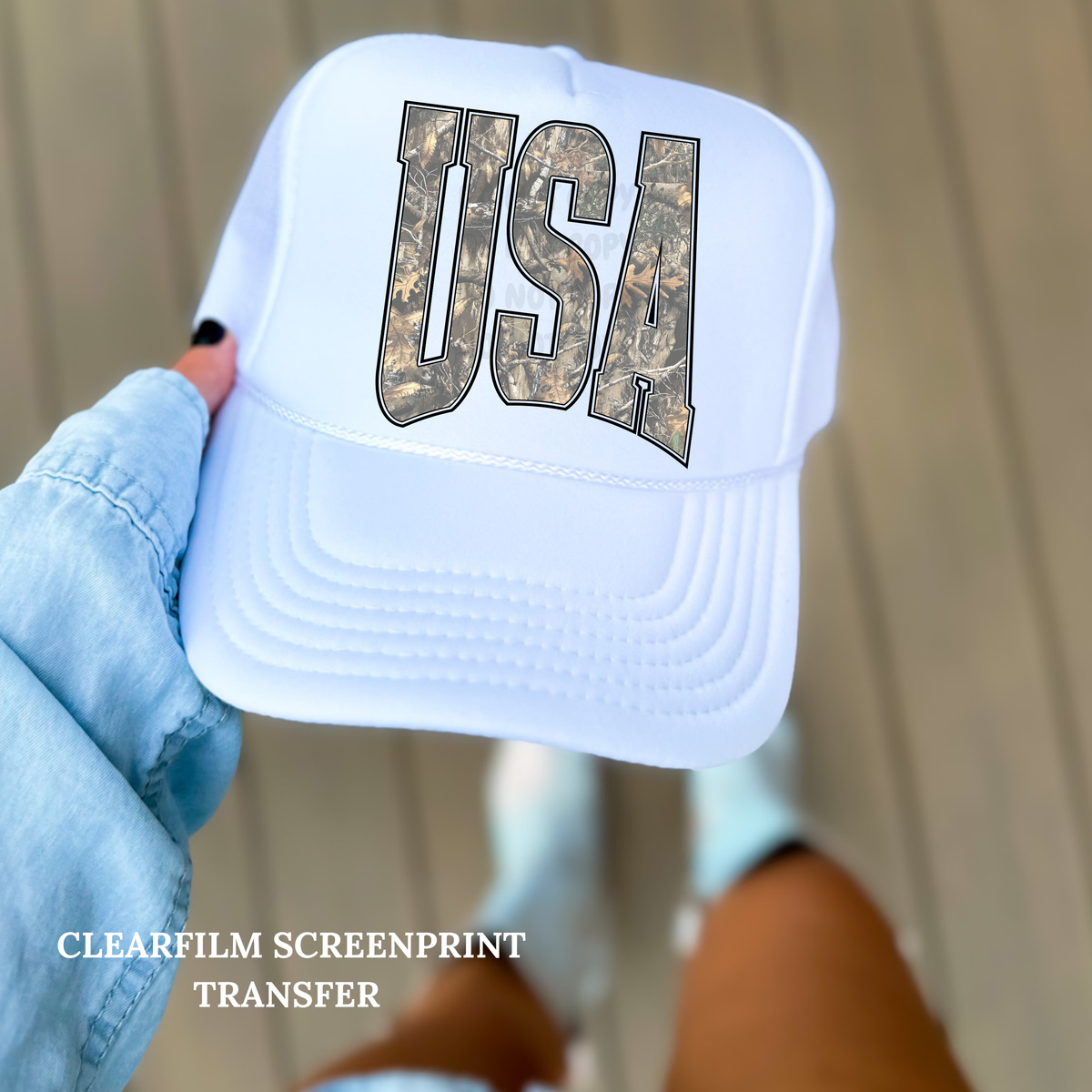 Camo USA POCKET ONLY- Clear Film Screenprint