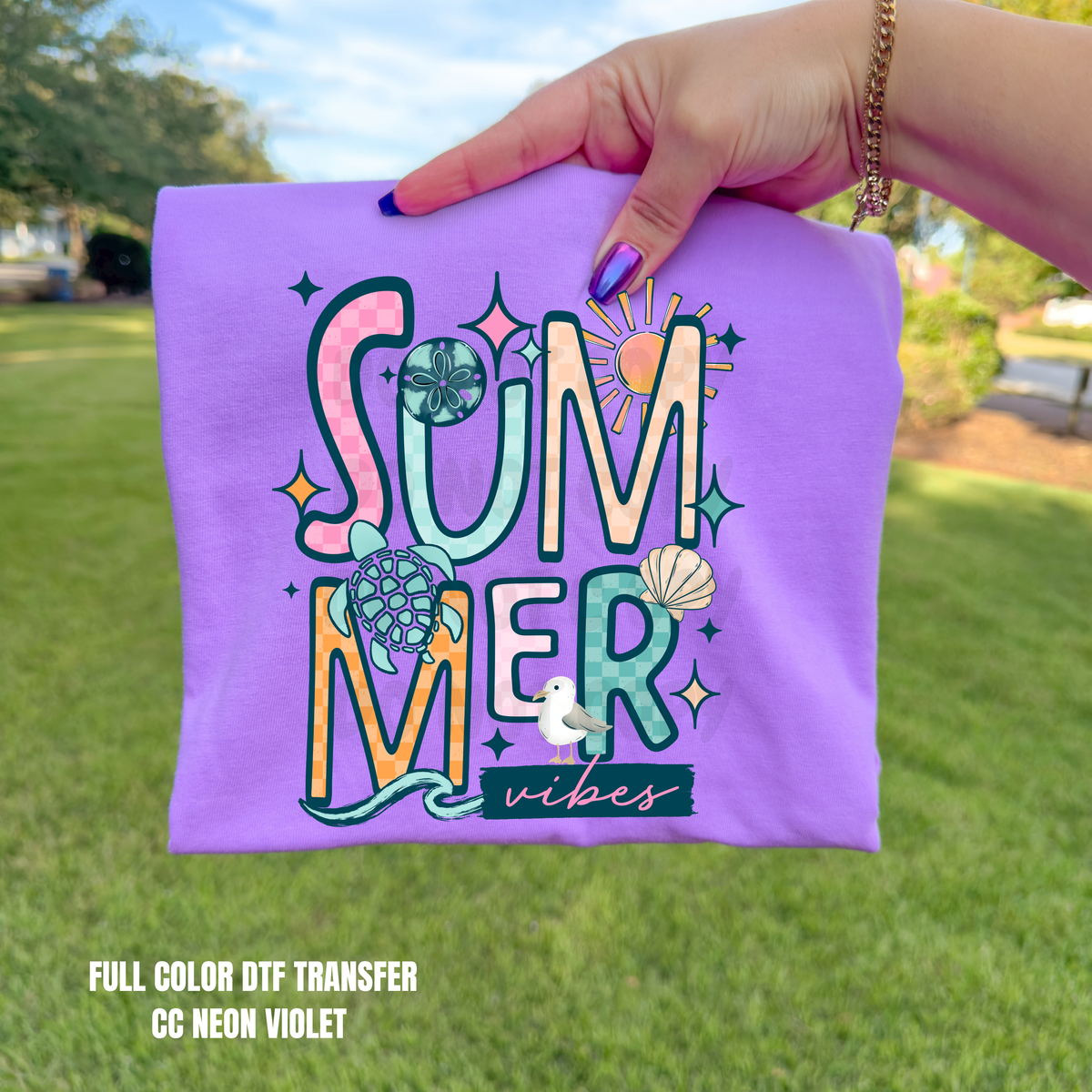 Checker Summer Vibes-DTF TRANSFER