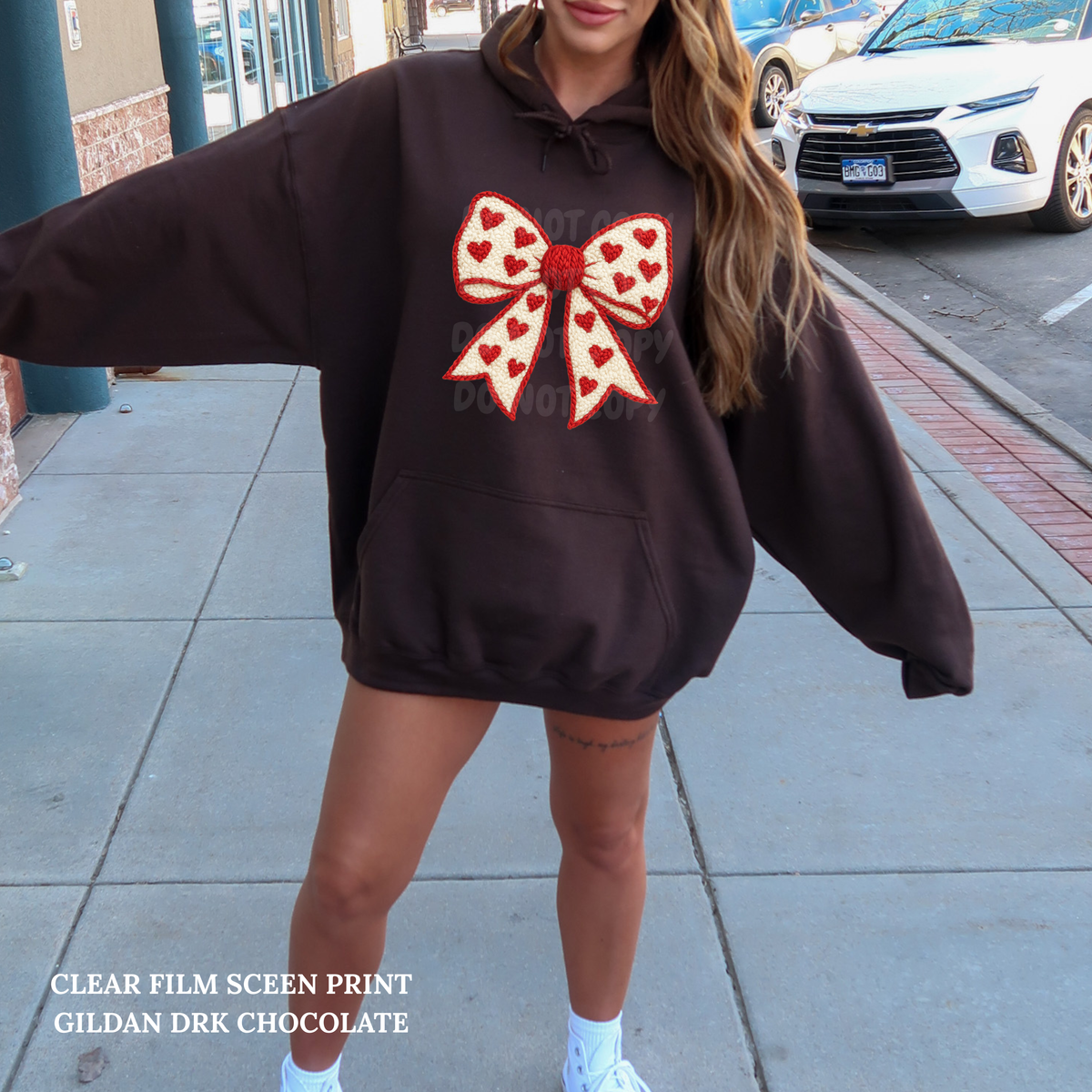 Yarn Heart Bow-Clear Film