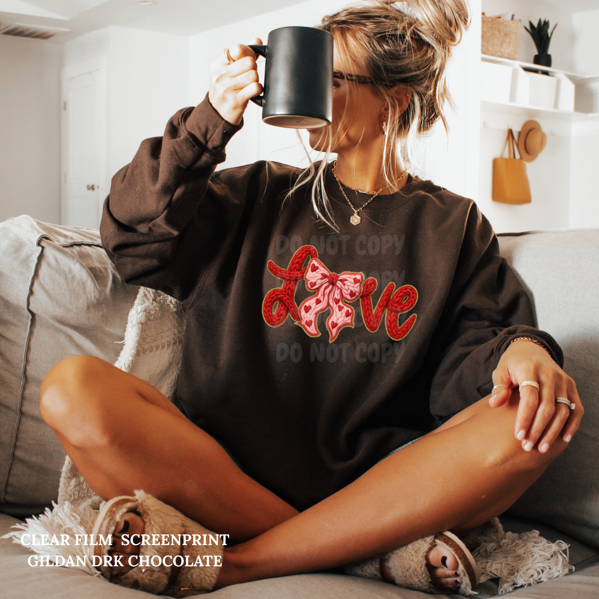 Love Heart Bow Yarn-Clear Film