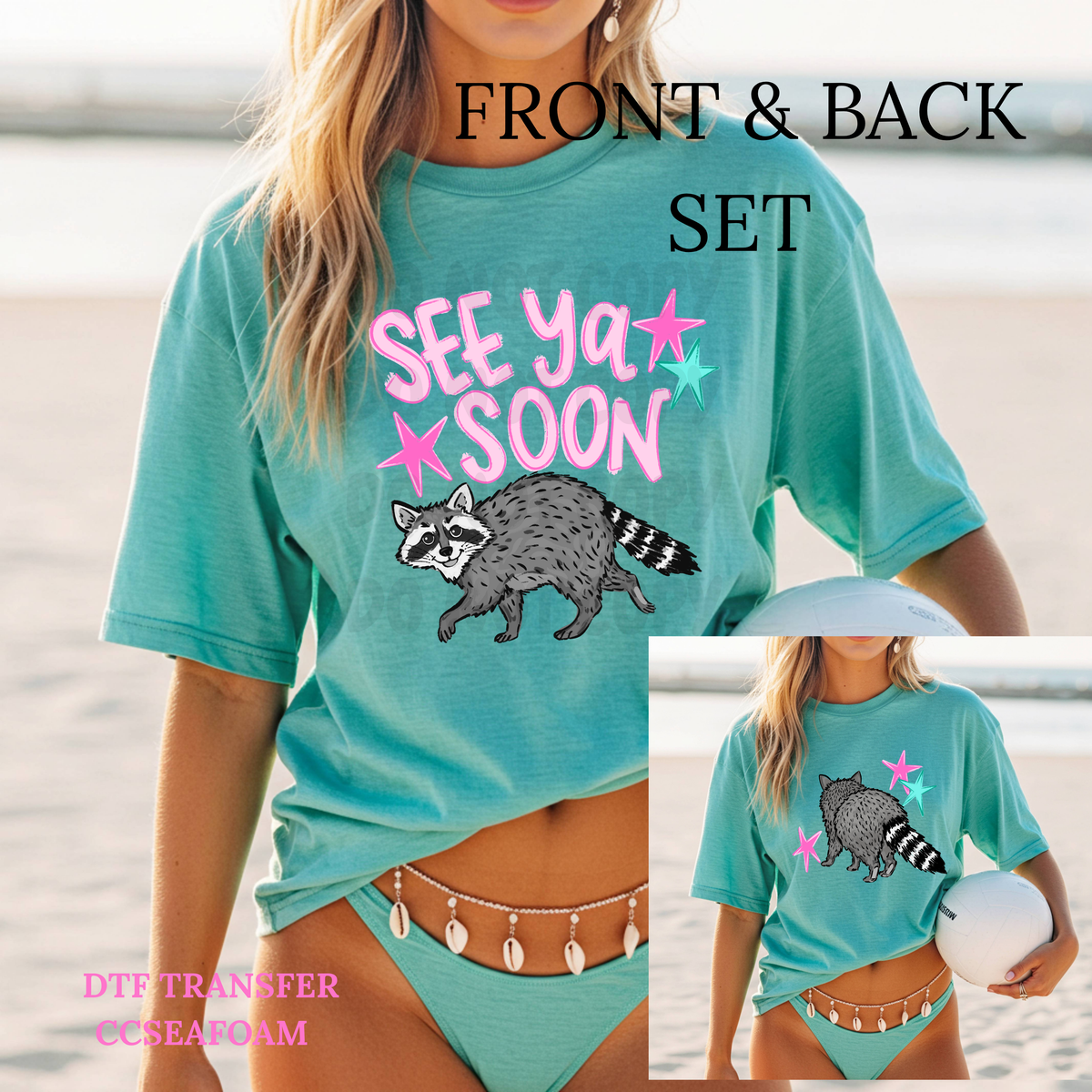FULL SET See Ya Soon Raccoon-DTF TRANSFER