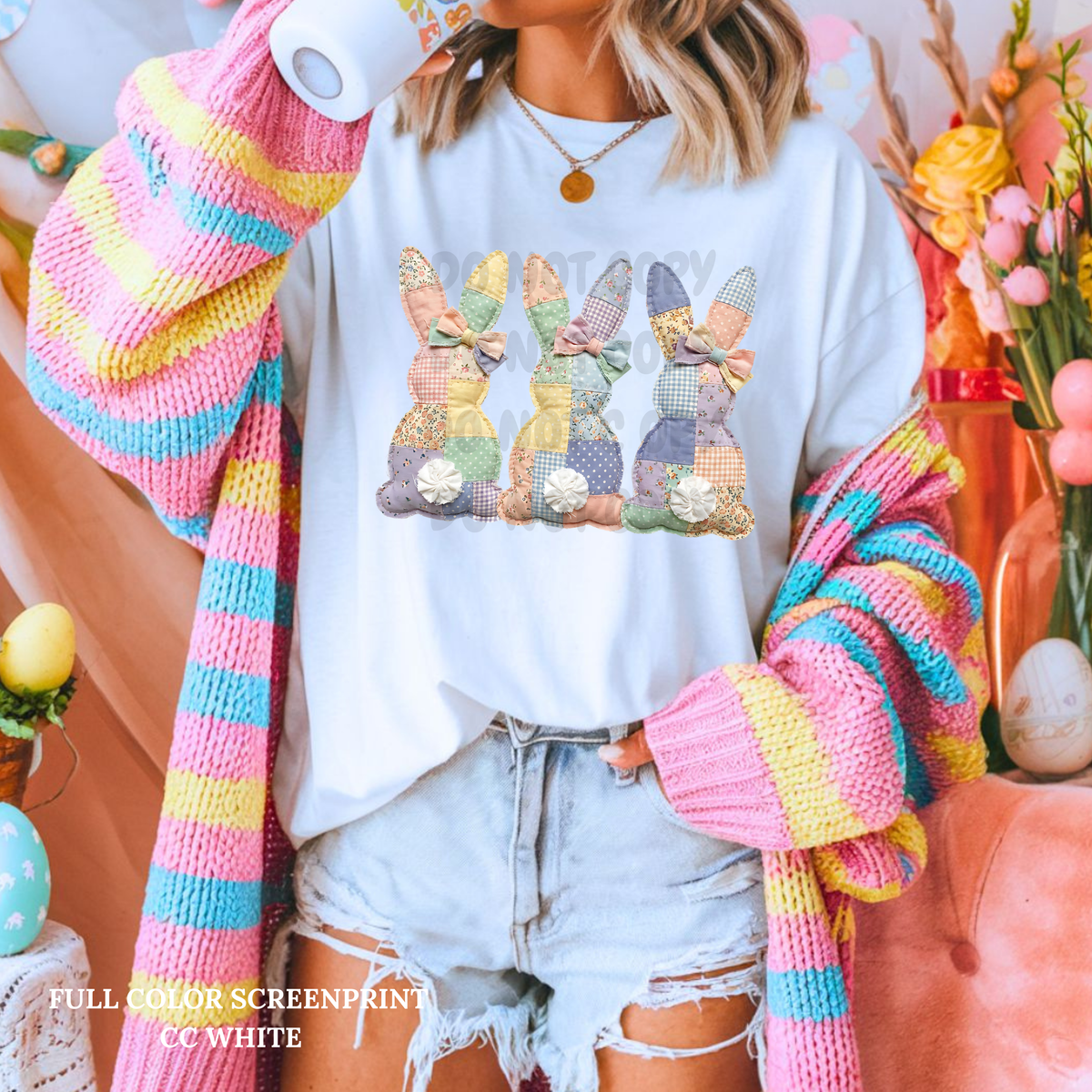 Quilted Bunnies -Clear Film