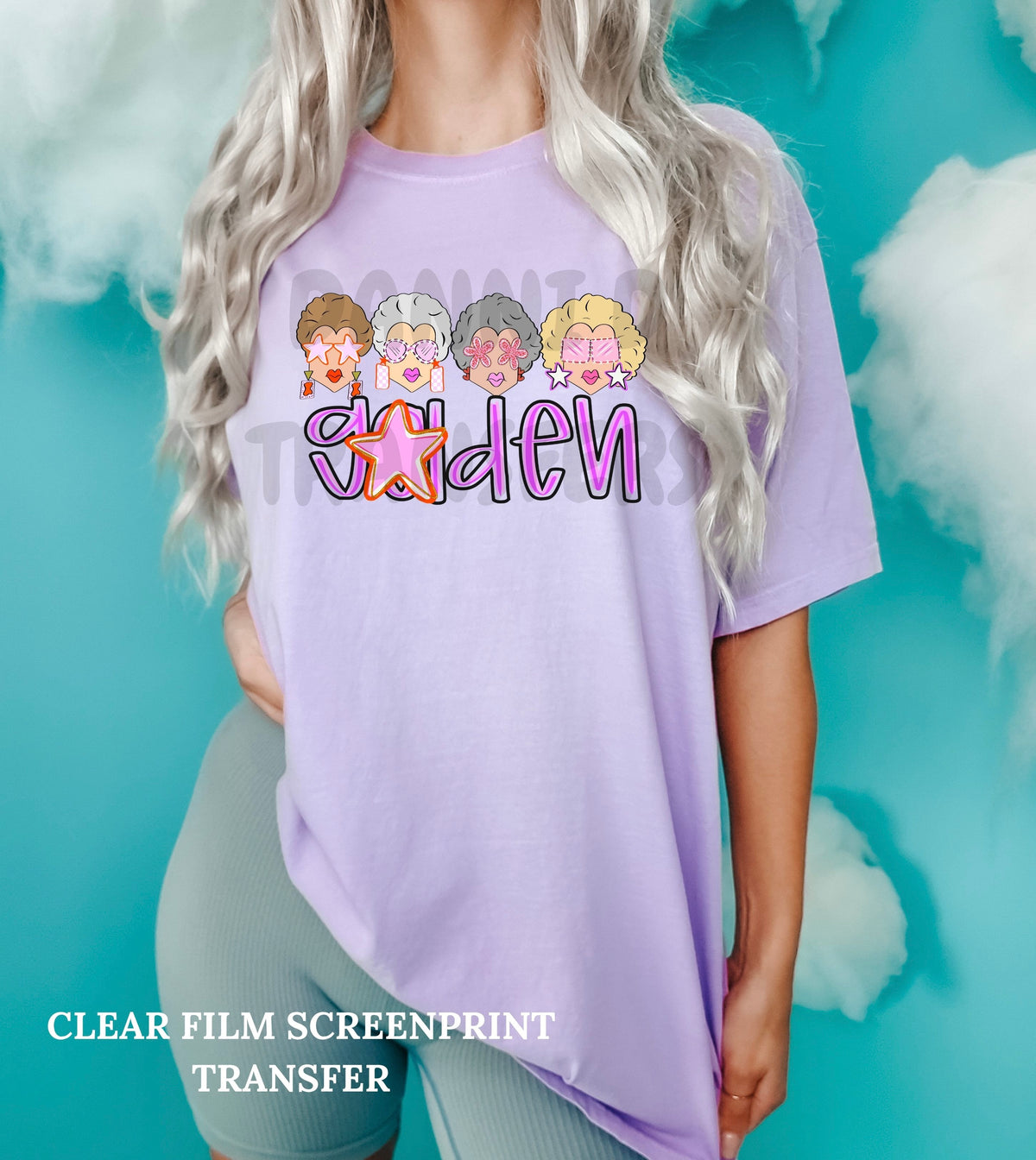 Golden - Clear Film Screen Print