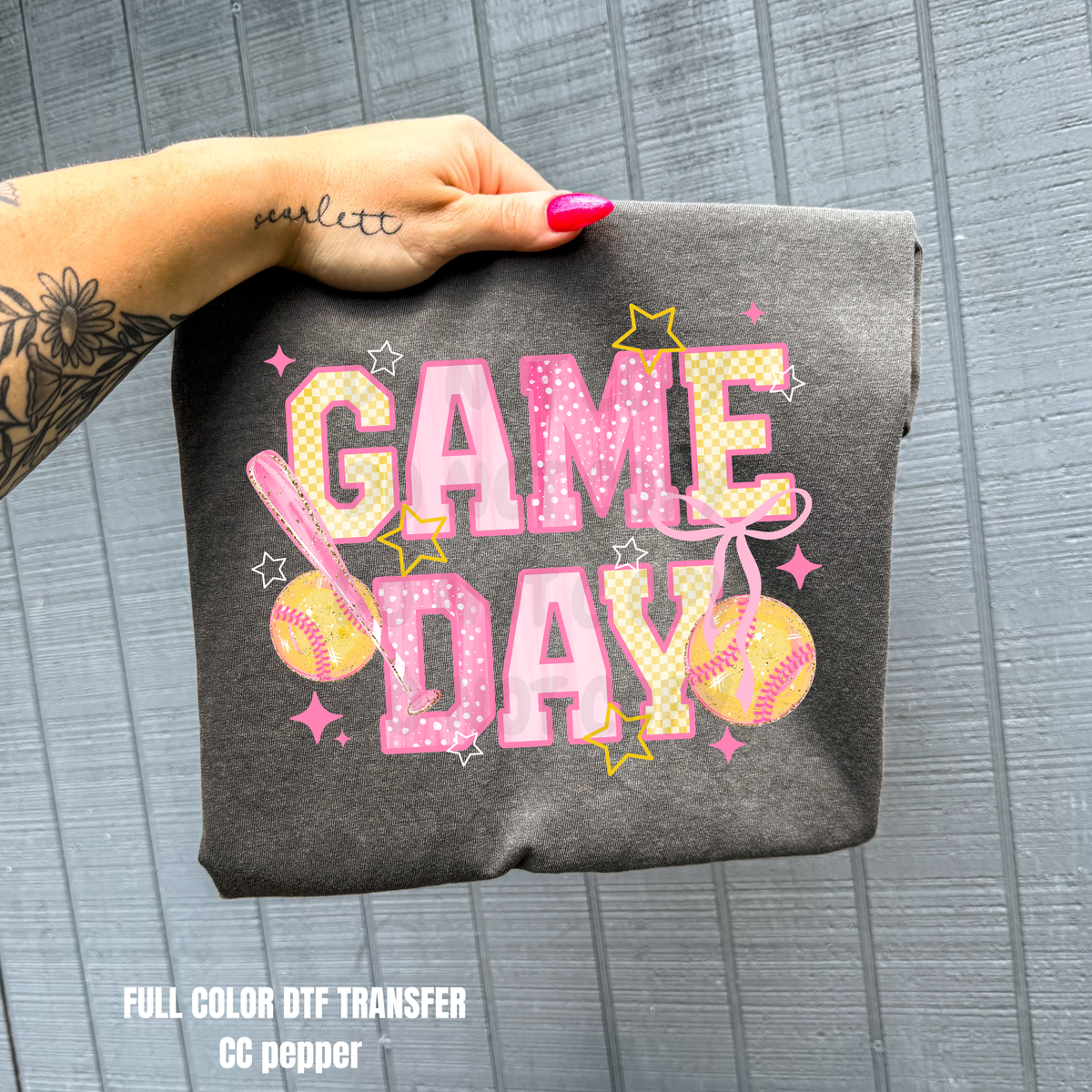 Pink Game Day-DTF TRANSFER