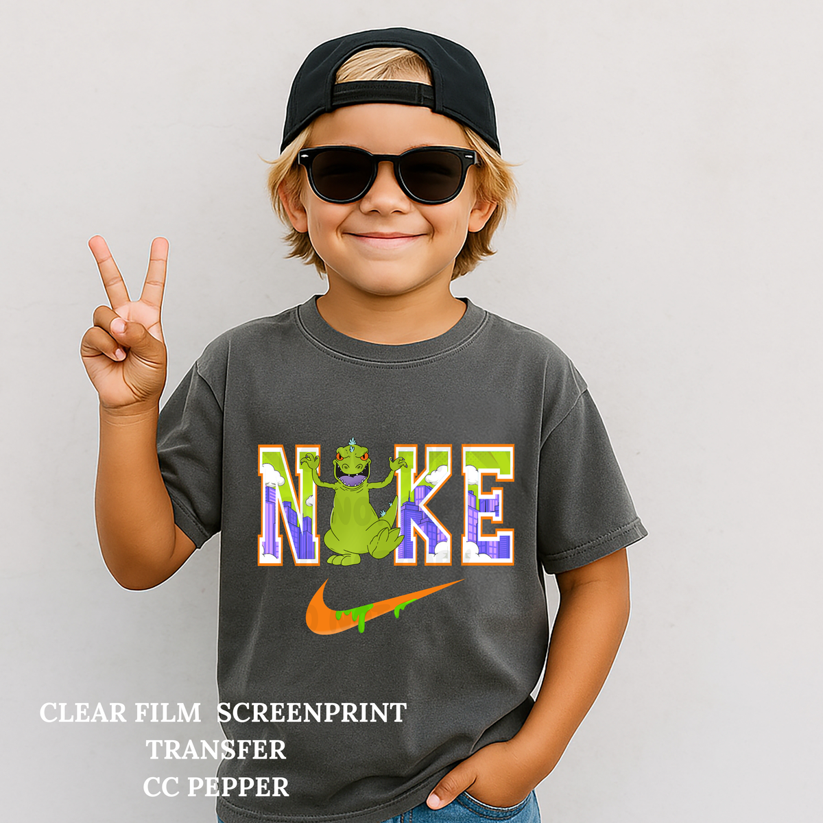 YOUTH Reptar Swoosh -Clear Film Screen Print YOUTH