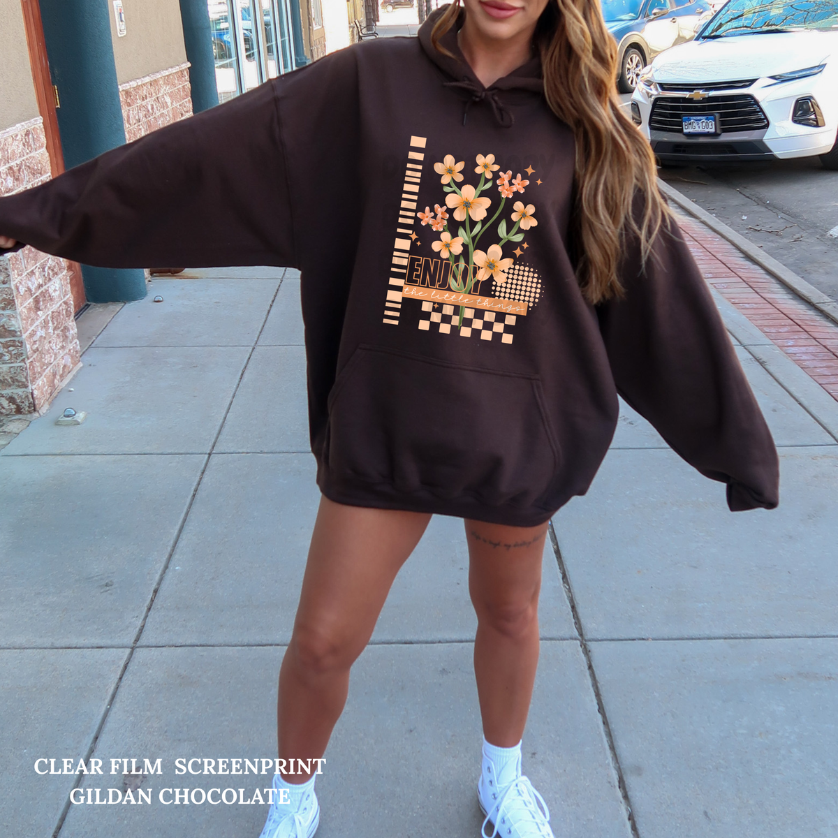 Enjoy The Little Things Floral-Clear Film