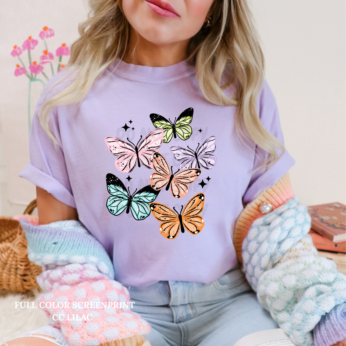 Pastel Butterflies -Clear Film