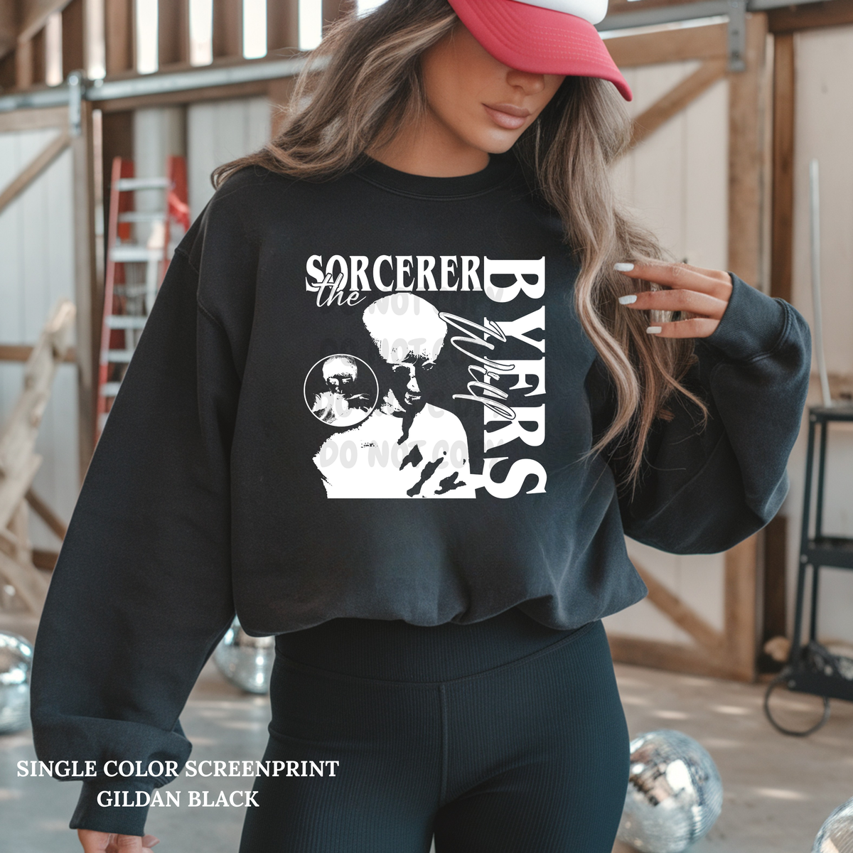 Sorcerer B Single Color  *WHITE INK* Single Color Screen Print Transfer