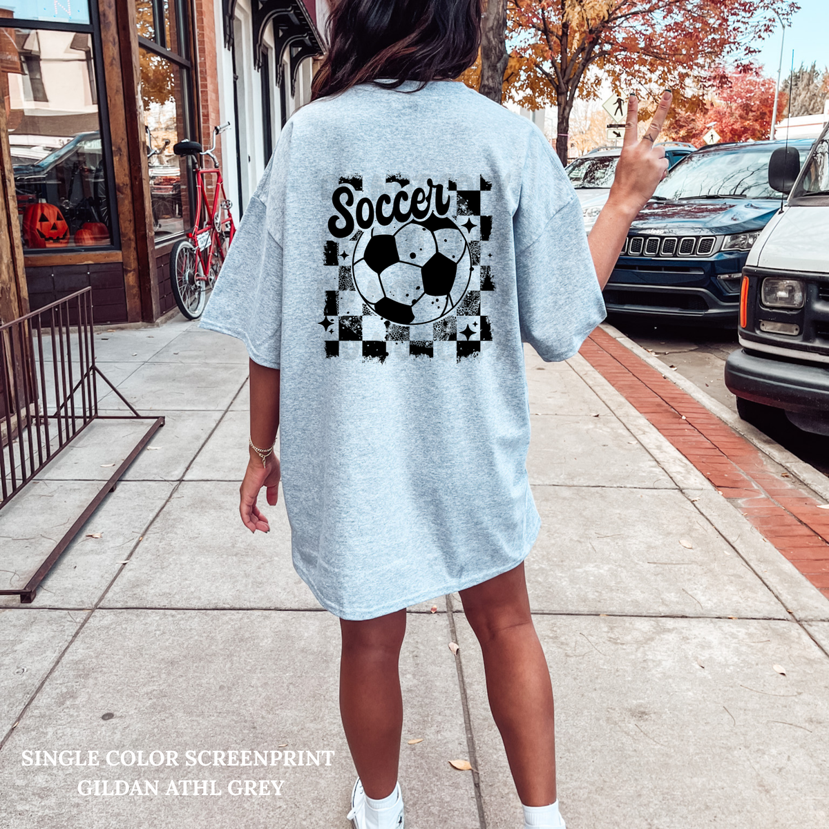 Soccer Single Color  *BLACK INK* Single Color Screen Print Transfer