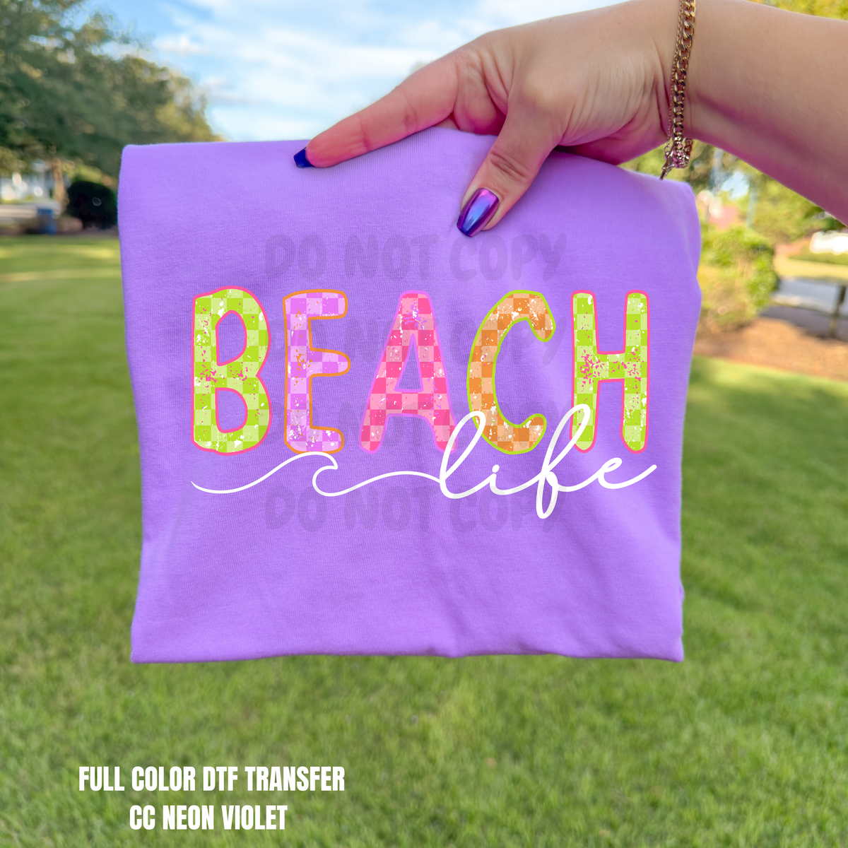 Beach Life Checker -DTF TRANSFER