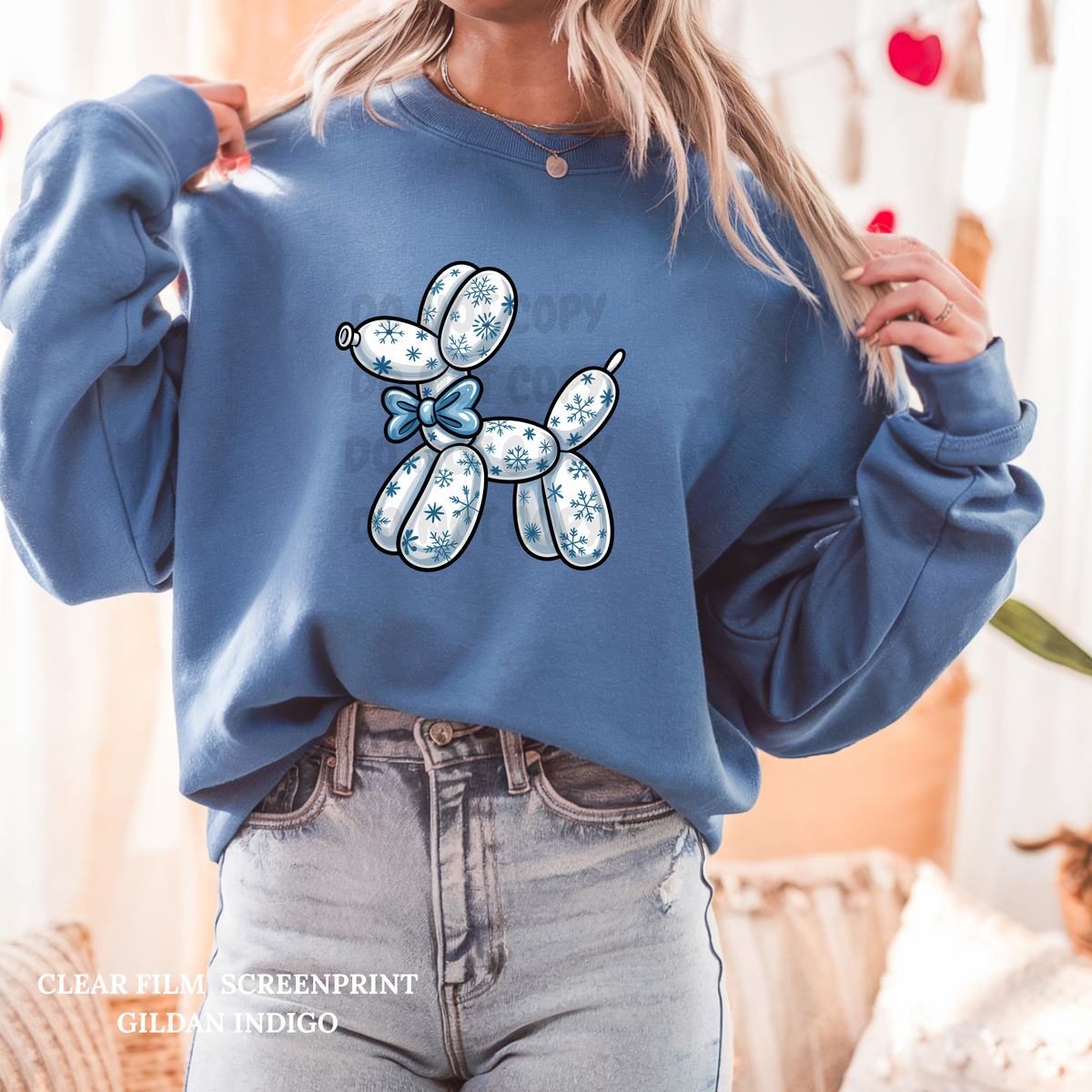 Winter Balloon Dog-Clear Film