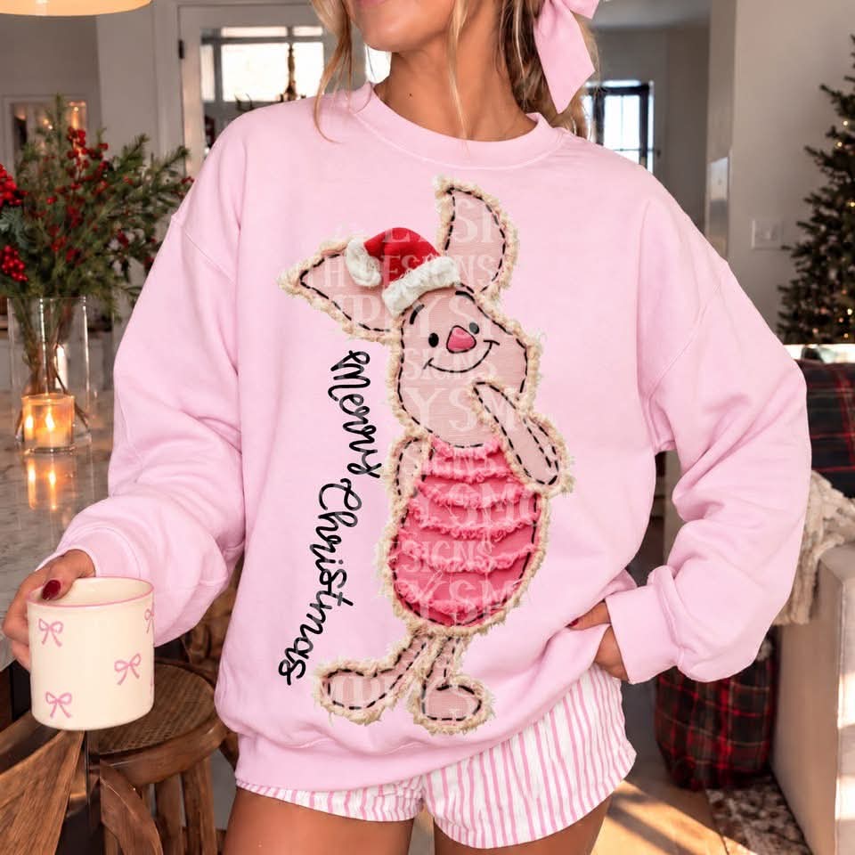 **PRE ORDER** Piggy Merry Christmas  DTF -DTF TRANSFER