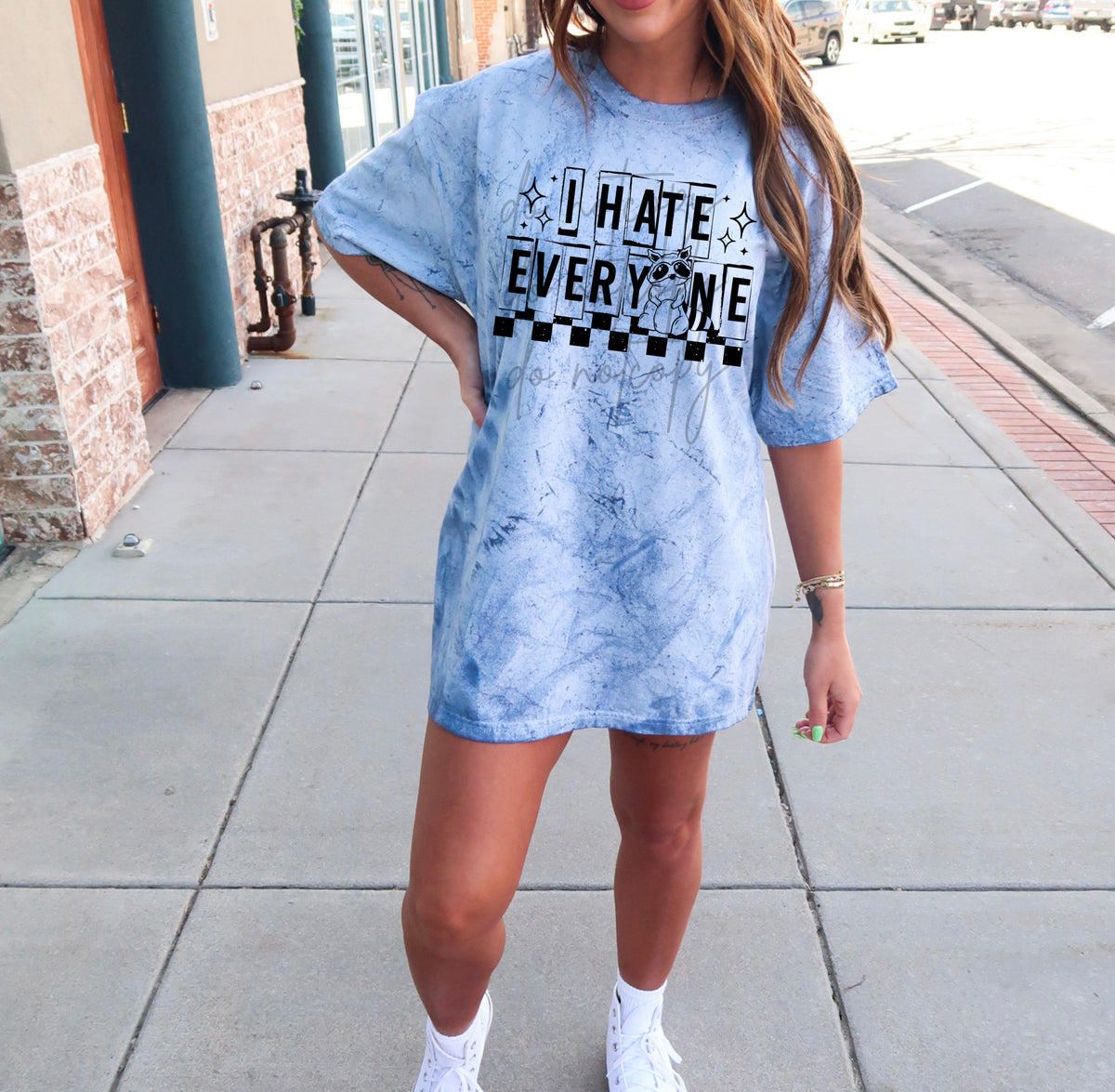 I Hate Everyone Single Color  *BLACK INK* Single Color Screen Print Transfer