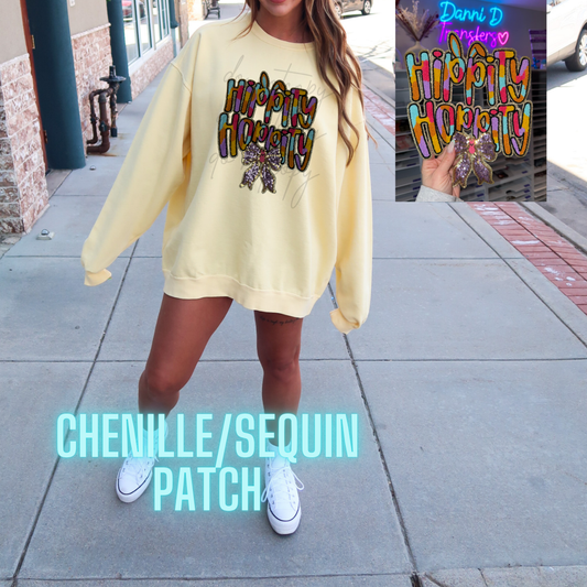 Hippity Hoppity Chenille Patch