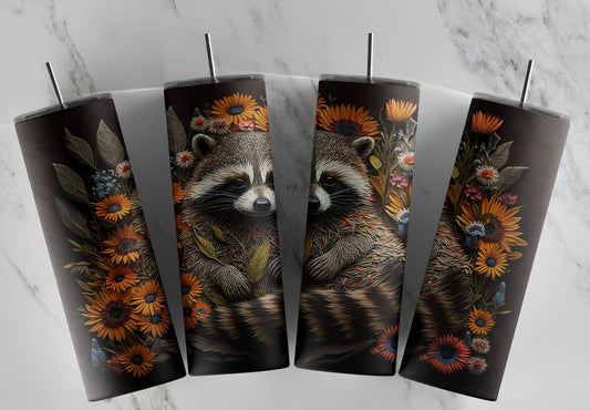 3D raccoon sublimation transfer