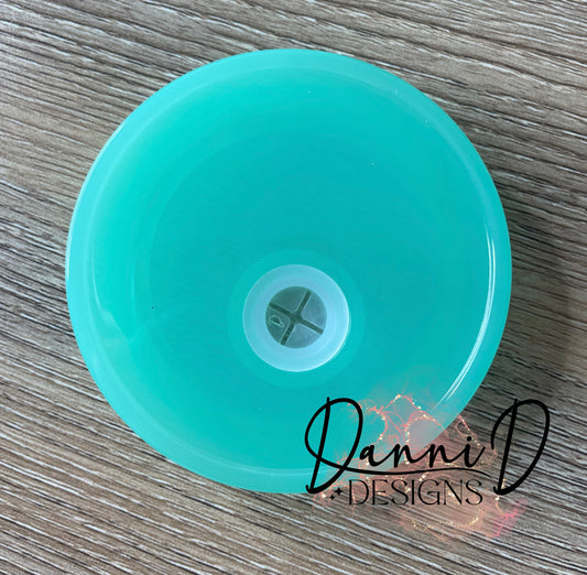 Seafoam plastic lid