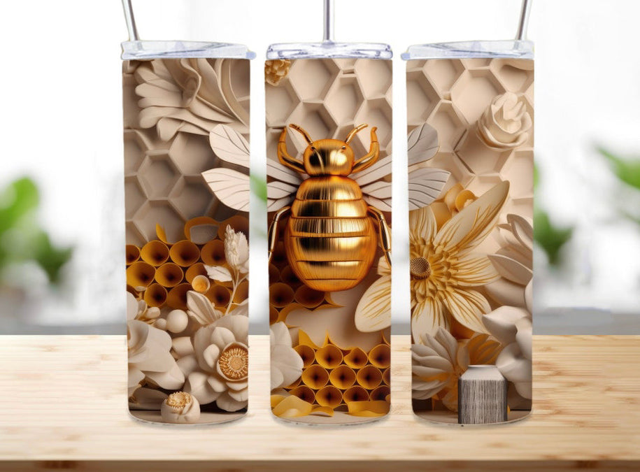 3D golden bee sublimation print