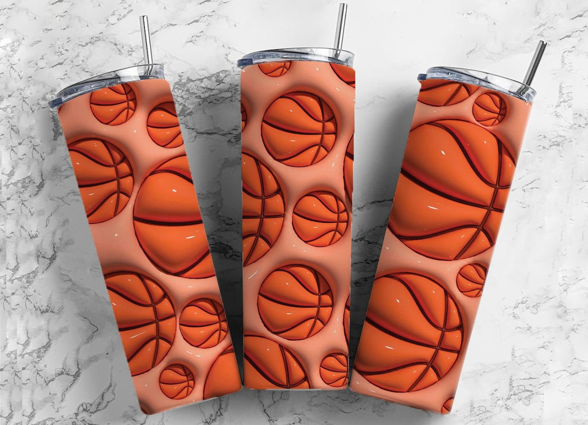 3D basketball puff sublimation print