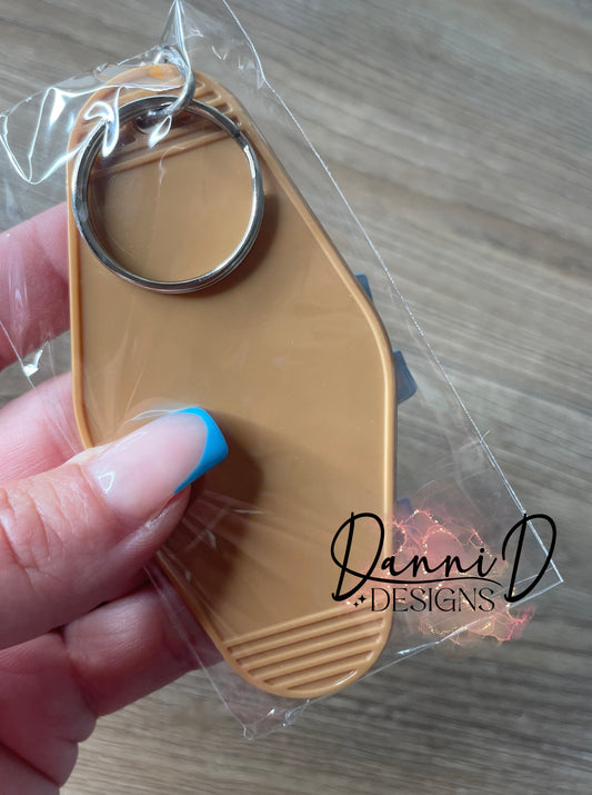 Caramel motel keychain blank