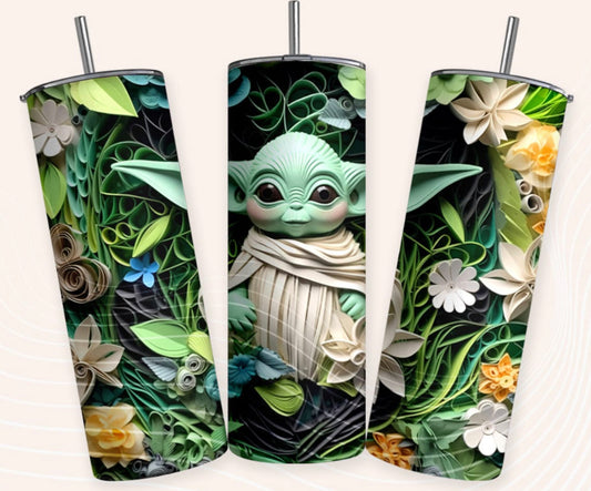 3D baby yoda sublimation print