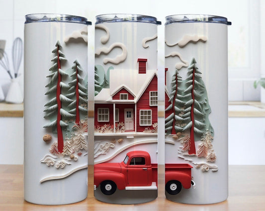 3D winter scene sublimation transfer