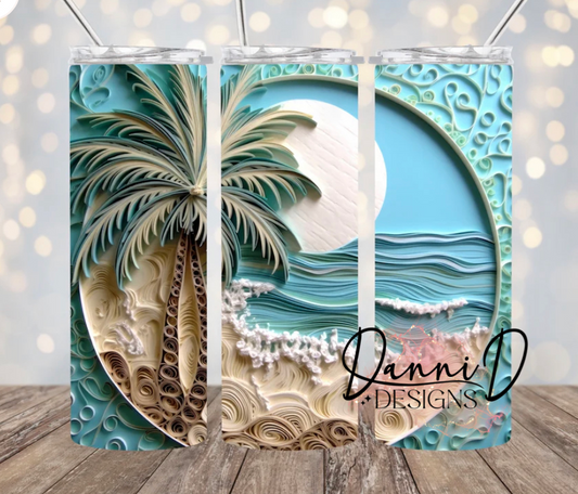 3D Beach sublimation print