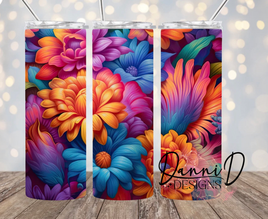 NEON  floral Sublimation Print