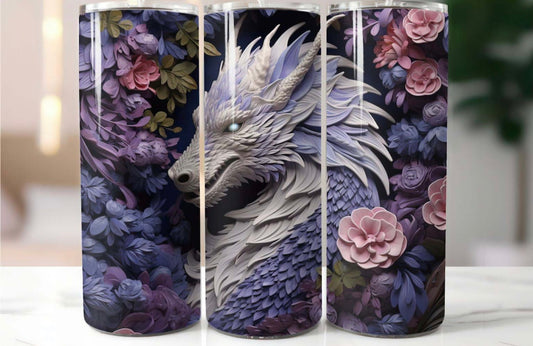 3D purple dragon sublimation transfer