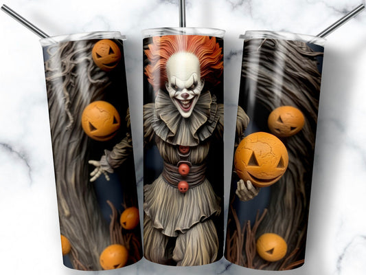 3D crazy clown sublimation transfer