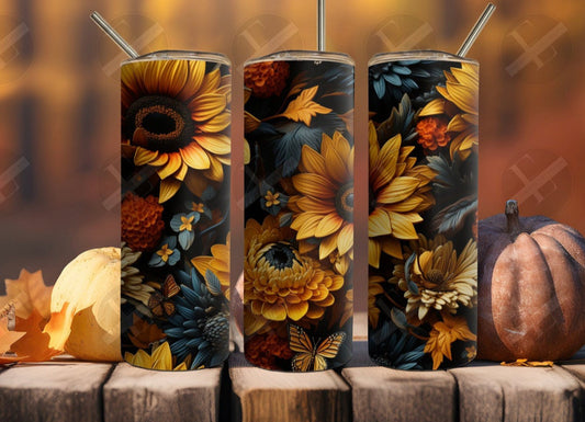 3D dark sunflower sublimation transfer