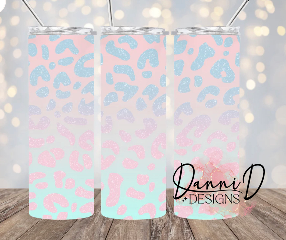 Pastel cheetah print sublimation print