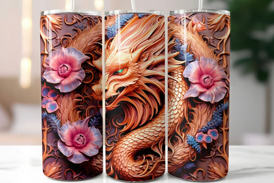 3D copper dragon sublimation transfer